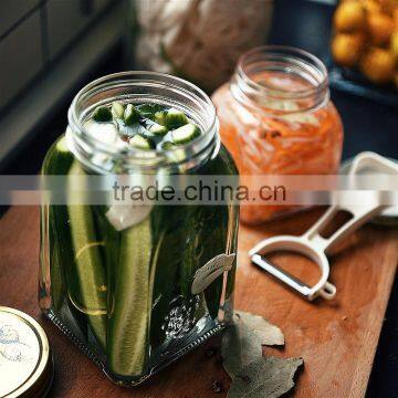 glass jar/glass mason jars/mason glass jar with 500ml and 1000ml