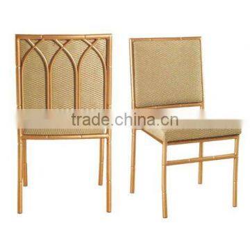 Golden iron chairs for wedding