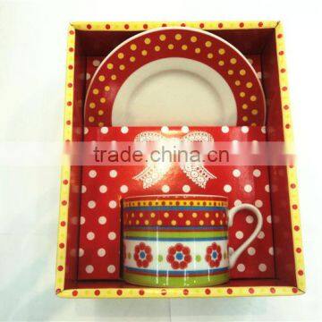 Tableware porcelain ceramic promotion thermo cup, artistic ceramic cup
