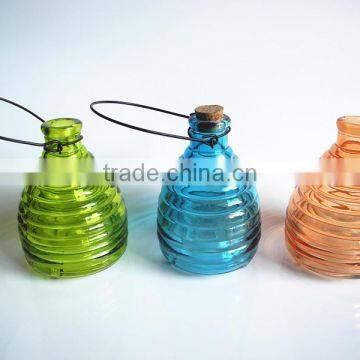 stripe glass fly insect catcher with hole and hanging handle