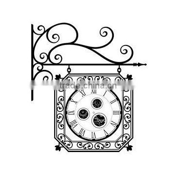 flower removable wall sticker clock