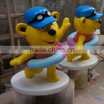 Fiberglass Cartoon Bear Statue photo-2