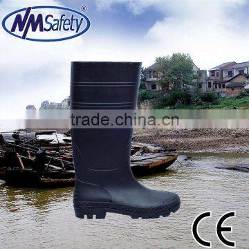 NMSAFETY cheap price black pvc boots/work boots/rain boots