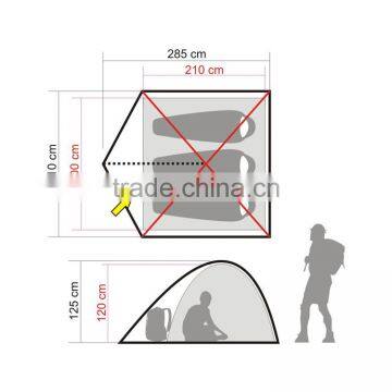 Outdoor 3 Persons Double Layer Camping Waterproof Folding Dome Cheap Tents for Sale