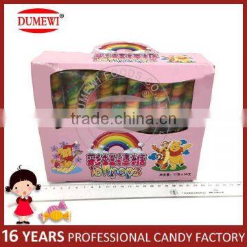 Fruit Flavor Handmade Twisty Colorful Lollipops