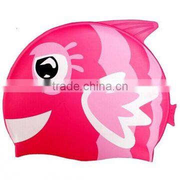 High Quality Fish Shaped Silicone Swimming Caps Swimming Hats for Kids photo-2