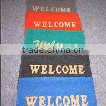 welcome logo pvc coil door mat