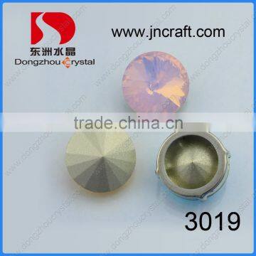 Rose water opal color round Crystal decorative stone for clothes