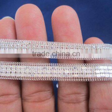 SILVER CHAIN Filled With Crystal Delicate PAYAL Anklets Pair photo-4