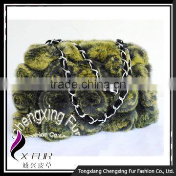 CX-H-13A Genuine Rex Rabbit Fur Designer Fashion Women Hand Bag photo-4