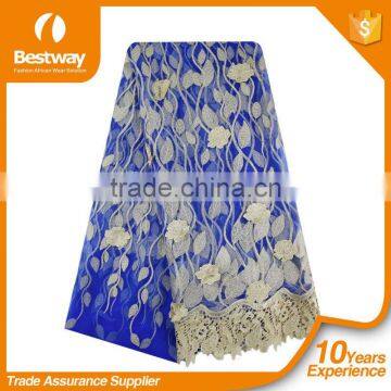 2015 Latest bestway lace fabrics embroidery tulle lace high quality african french lace for fashion party dress