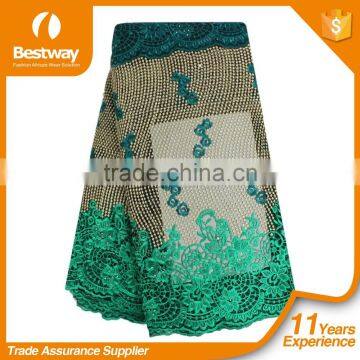 Fashionable Muti-color French Lace Fabric French Lace Wedding Dress for Ladies FL0246 photo-2