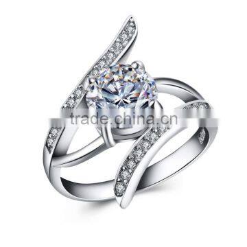 New Design Women's Jewelry Sterling Silver Accessory Shining Wedding Rings for Ladies