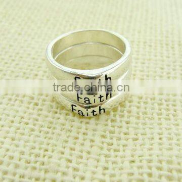 2015 Hot Sale Silver Color Alloy Letter Rings for Girls photo-4