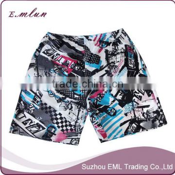 2014 new design sexy quick dry funny printing beach pants boxer for men EML-08-L203