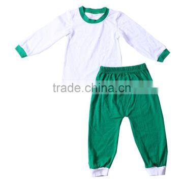2017 Solid Tops & Pants With Buttons Kids Clothing Girls and Boys Outfits Baby Pajamas