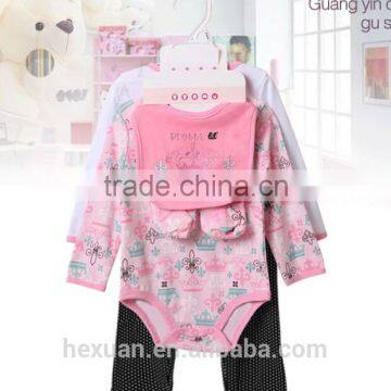 2016 China Wholesale Long Sleeve 5pcs Baby Romper Sets photo-4