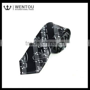 Wholesale Fashionable Musical Notes Printed Tie