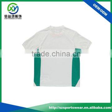 Best Price Contrast Green Knit Collar and Cuff Kids Soccer Jersey T Shirt photo-2