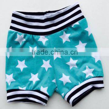 Wholesale girls boutique summer Blue stars black striped shorts pants girls half pants