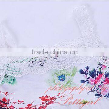 Girls White Summer Dress Flower Girl Skirts photo-3