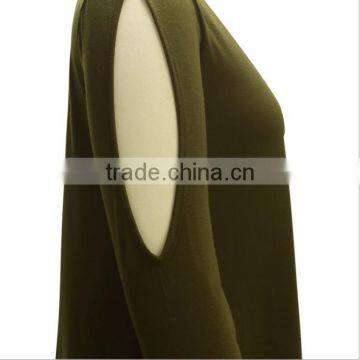 Hot Style Broken Shoulder Long-sleeved Loose Skirt photo-5