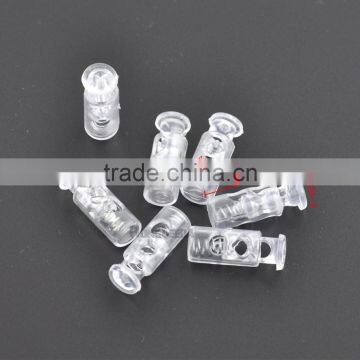 Transparent Plastic Round Ball Cord Lock End Toggles Spring Clip Stoppers 4mm Shoelace Bungee Shock Cord K-334 photo-3