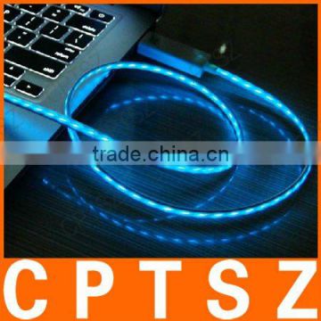 Usb cable with visible led light