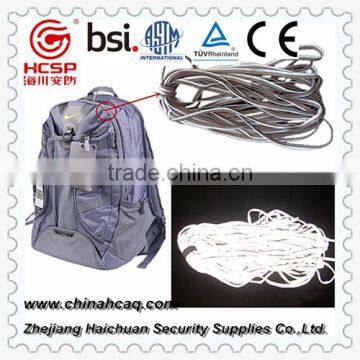 high visibility gray reflective piping/reflective ribbon for bags