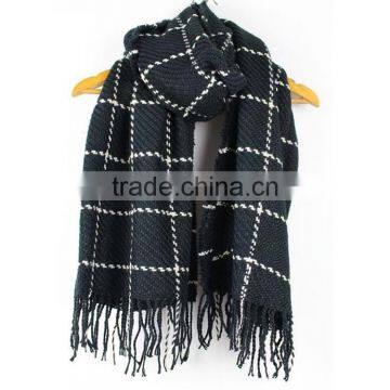 Women Winter Plaid Cashmere Scarf Warm Pashmina Scarf RL-241 photo-2