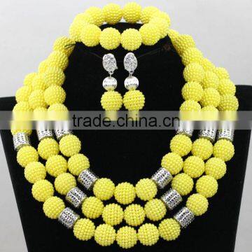 Plastic Necklace Nigerian Wedding Earrings African Bangles Jewelry Sets photo-6