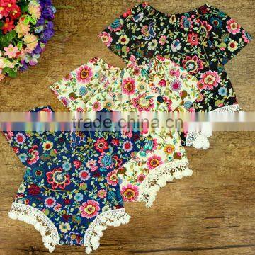 One piece jumpsuit baby pom pom romper M7041204