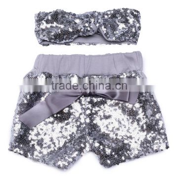 Sequins Shorts and Headband Set Made in China