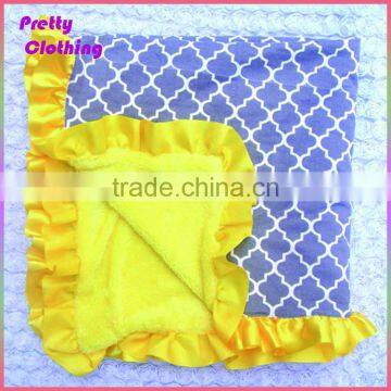 Toddler double layer blankets yellow fleece infant soft assorted baby blanket