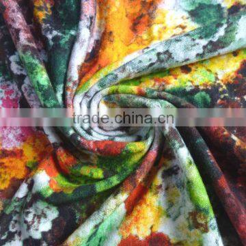 Colorful flower printed modal fabric