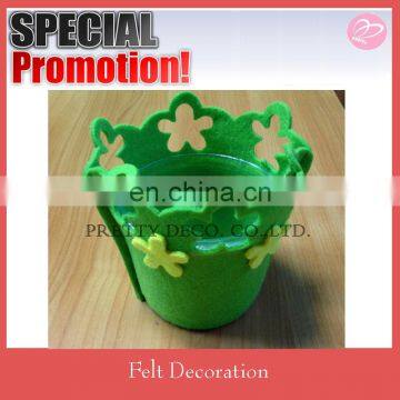 Geen flower style felt hot cup sleeve,cup protector