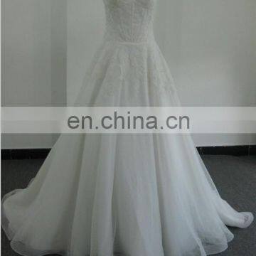 EBX-25 Sleeveless lace sequin beading wedding dress