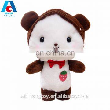 dongguan factory custom logo strawberry cat plush doll girlfriend gifts