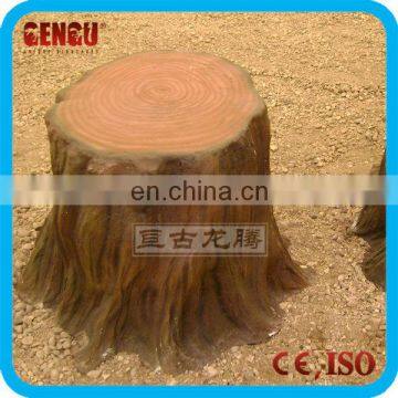 Outdoor amusement park garden tree stump stools