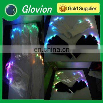 Hot sale party fluorescent light-up led flashing light glove