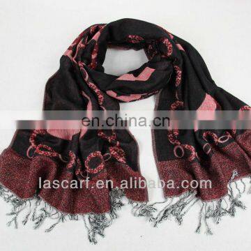 mixed material winter scarf