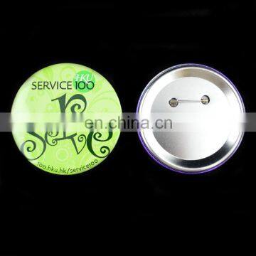 Custom Logo button badge with safty Pin