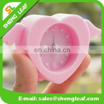Mini Angel Heart-shaped Alarm Clock Creative Good Quality Silicone Small Alarm Clock photo-3