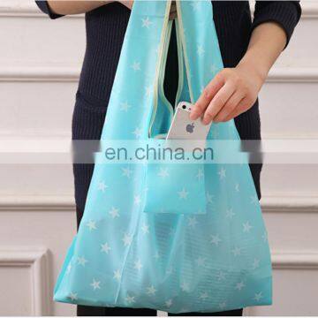 Environmental Protection Foldingshopping Bags Oxford Cloth Stripes With Handle photo-2