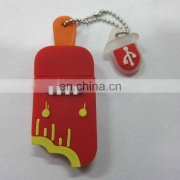 New Cheap Customize Design Red Pvc 128gb Bootable Usb Drive Keychain photo-3