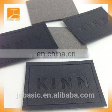 Jeans decorative pu leather patch custom metal label for jeans