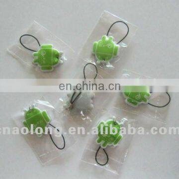 custom full color logo imprint promotion mobile phone strap/cellphone screen cleaner