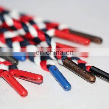 Wholesale High Quality Custom Metal Tip Shoelace ,fashion Braided Shoelace