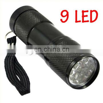 Portable UV Flashlight Violet Light 9 LED UV Torch Light Lamp