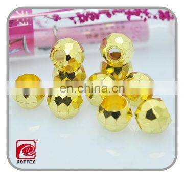 10mm round gold plastic beads,DIY looser beads for garment